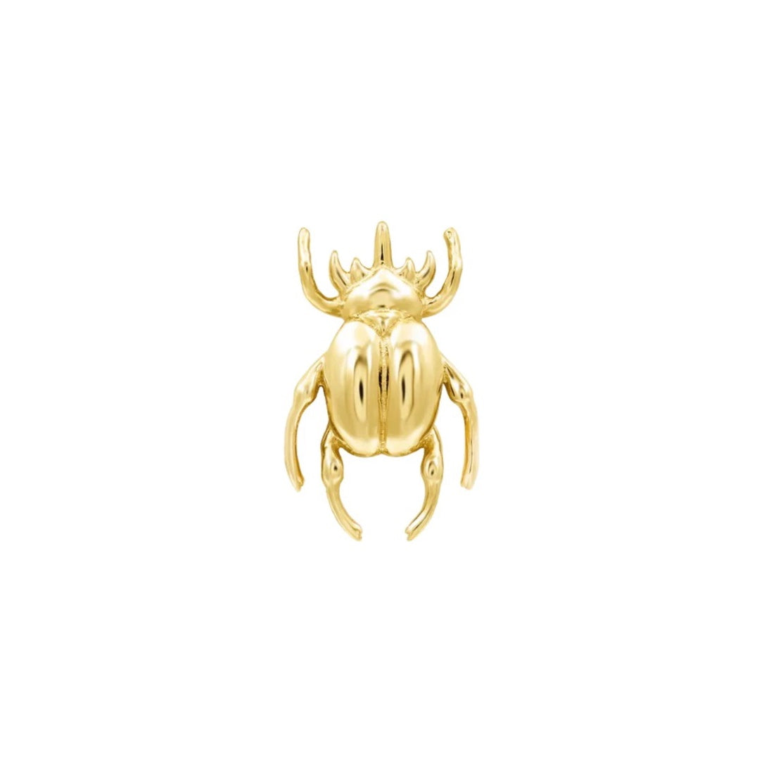 14k Gold Rhino Beetle