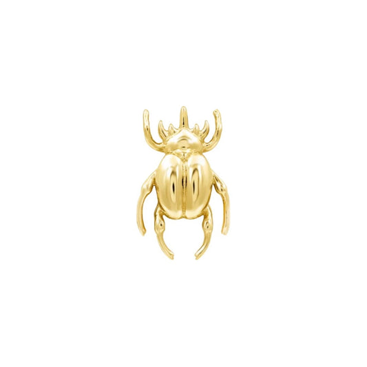 14k Gold Rhino Beetle